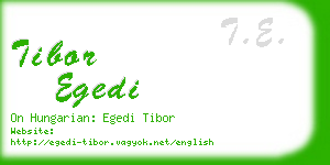 tibor egedi business card